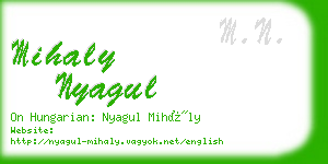 mihaly nyagul business card